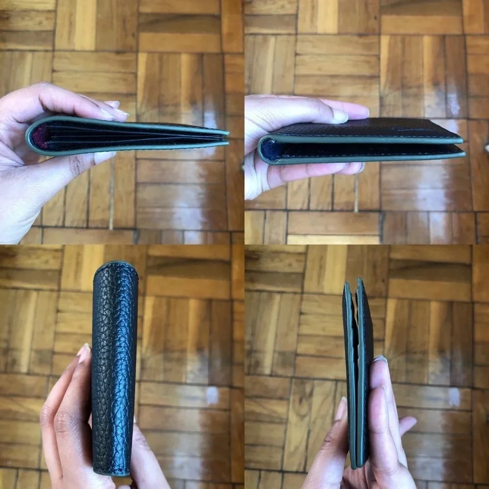 Leather wallet Black men